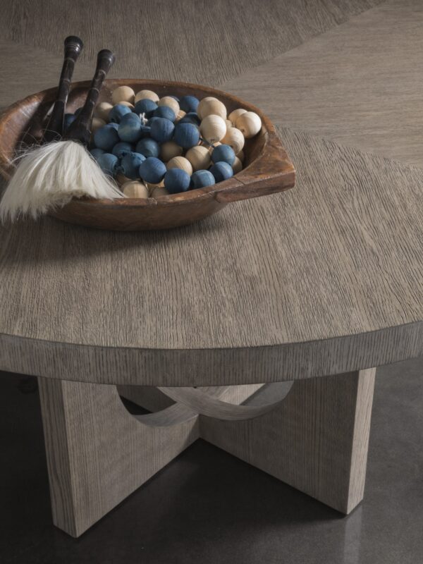 Apostrophe Round Dining table woof finish