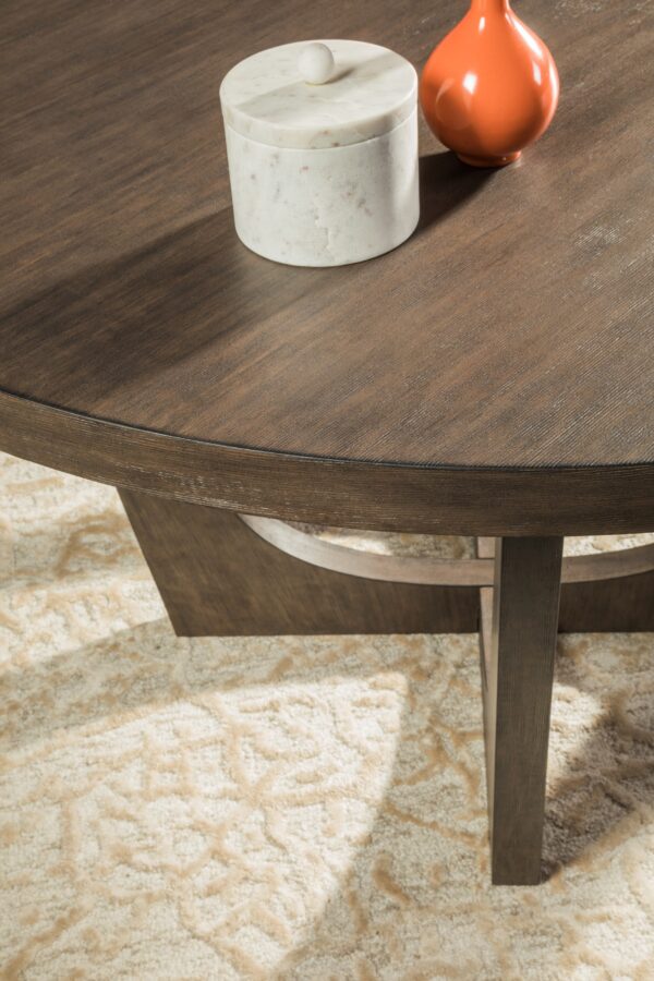 Brio Round Dining Table closer look at finish