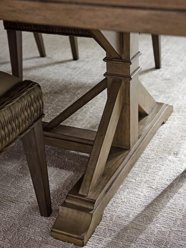 PIERPOINT DOUBLE PEDESTAL DINING TABLE CLOSER LOOK AT FINISH