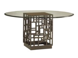 SOUTH SEA ROUND DINING TABLE WITH GLASS TOP product Picture