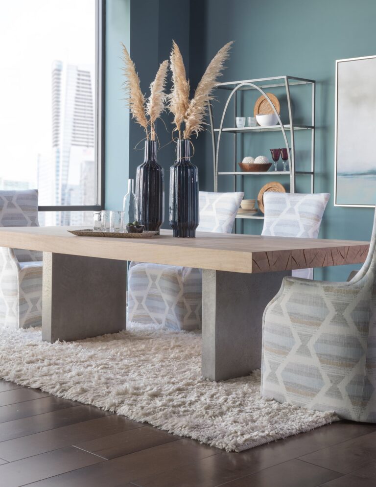 Verite rectangular dining table closer look