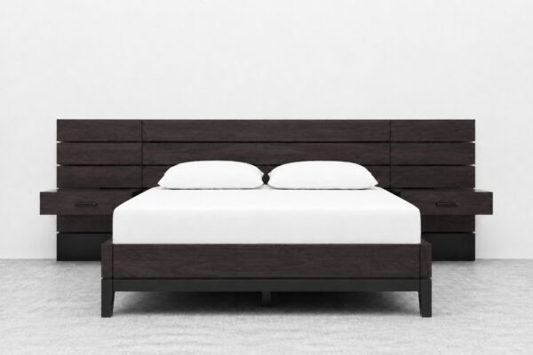 Definity Wood Panel Bed Charcoal With Storage Drawers