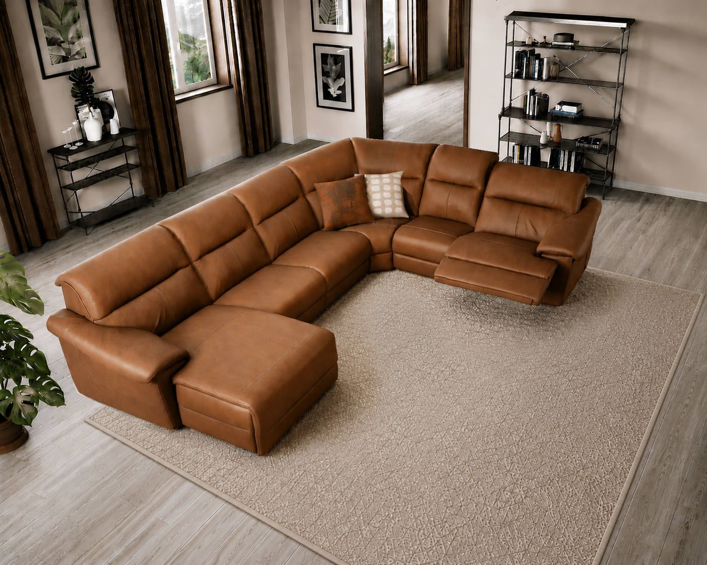 room sofa and pilows