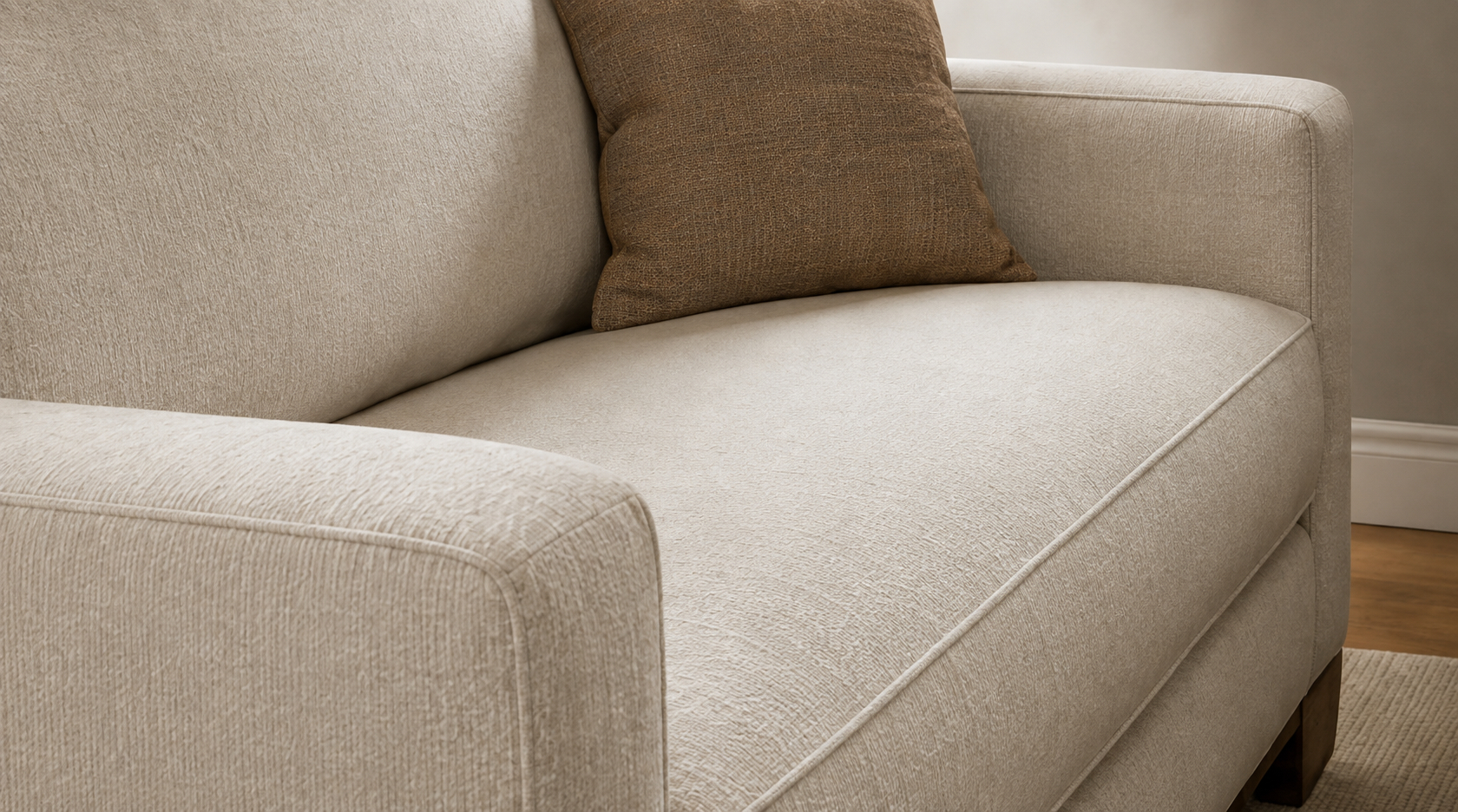Carrera sectional upholstery and seating detail