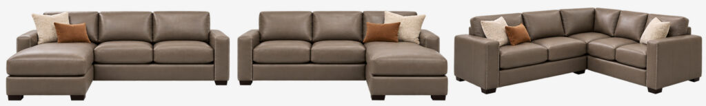 Alfred Sectional configuration options with chaise and corner layouts