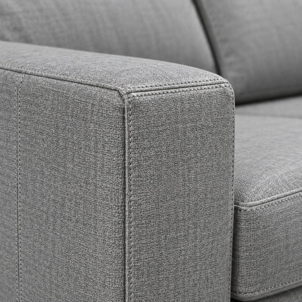 Ancona Sofa in grey fabric upholstery