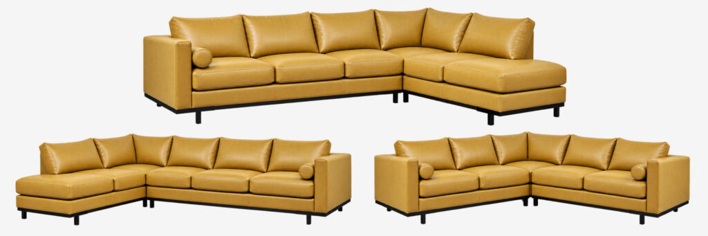 Cassidy Sectional shown in three customizable configurations