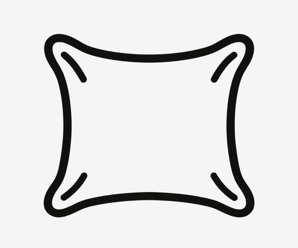 Fibre-filled back cushion