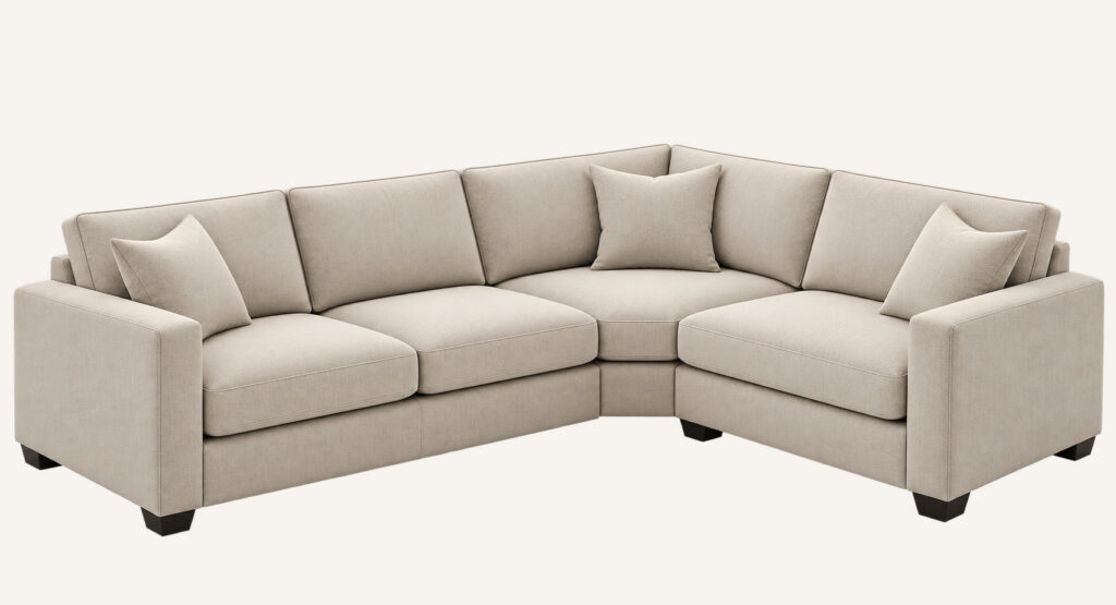 L-shaped sectional sofa configuration